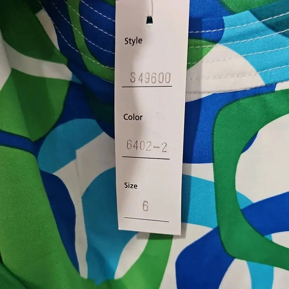 Spense Fit & Flare Dress Blue Green Size 6 NWT - Picture 7 of 9